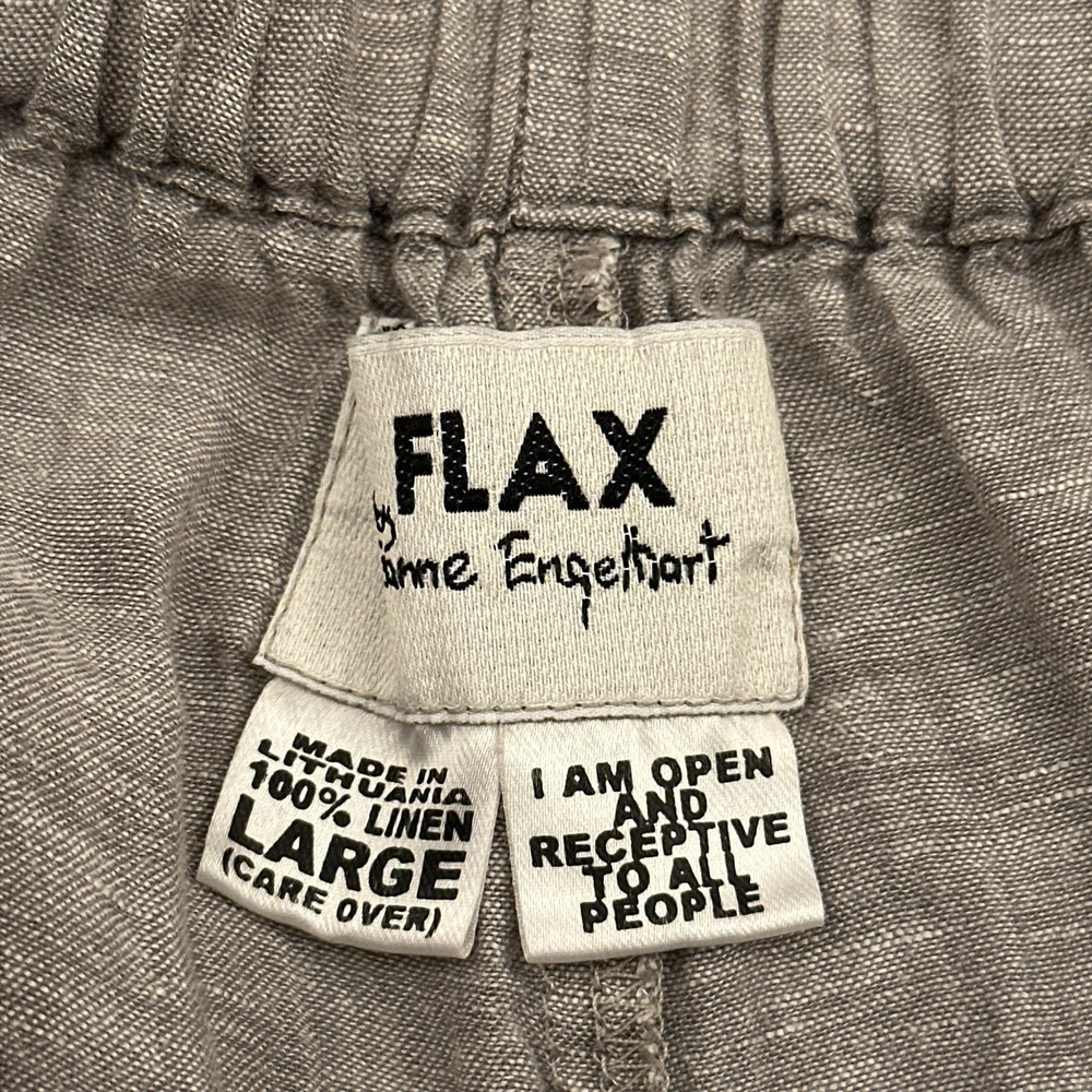 Flax Lightweight Linen Drawstring Pants in Taupe - Picture 2 of 10